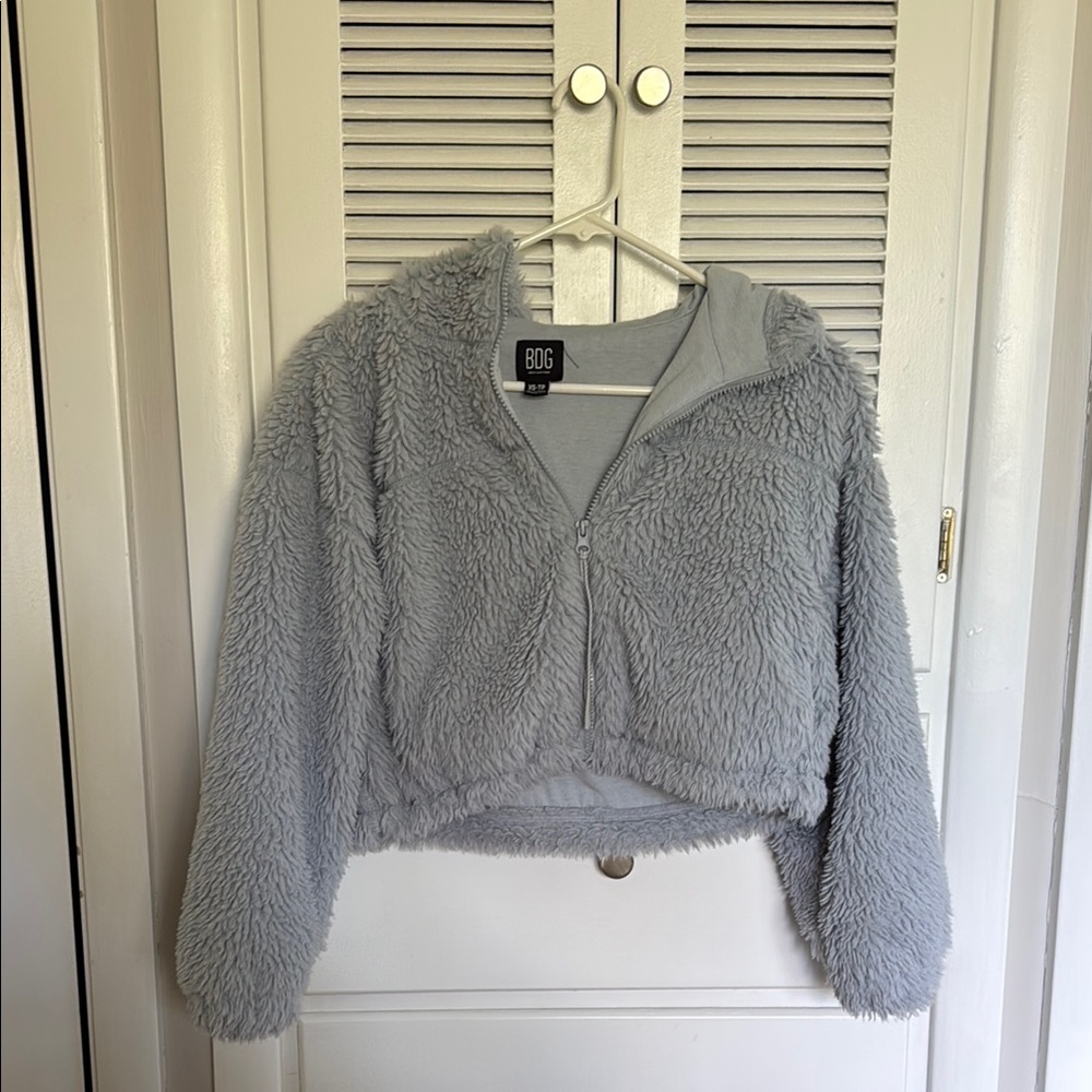 BDG Soft Blue Fleece Hoodie